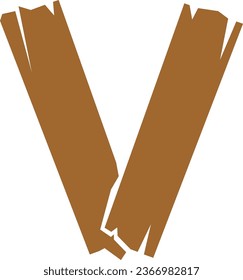 logo icons design vector illustration letter design wood style  symbols