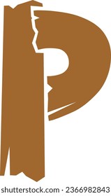 logo icons design vector illustration letter design wood style  symbols