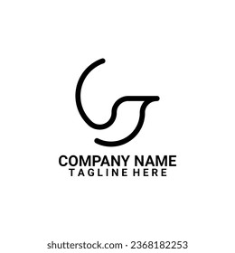 Logo and icons in the form of a bird-shaped line. Suitable for companies that have philosophyan like birds.