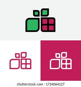 Logo Icons Grape and Mango Simplify Design