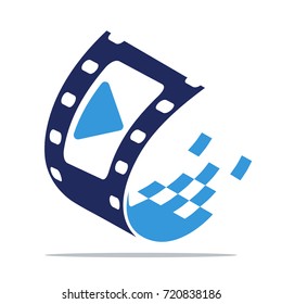 logo icons / illustrations for the digital entertainment business, movie, video, streaming service providers