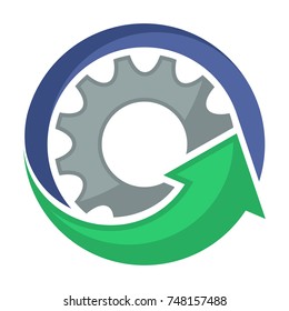 logo icons for mechanical business, service, repair and maintenance