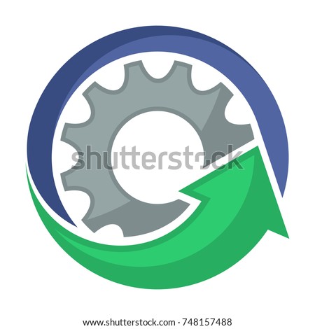 logo icons for mechanical business, service, repair and maintenance