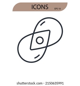 logo icons  symbol vector elements for infographic web
