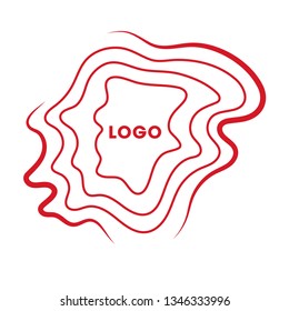 logo idea inspired by altitude lines on maps
