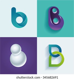 Logo idea of letter B set