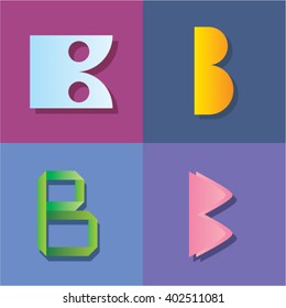  logo idea of letter b set