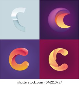 Logo idea of letter C set