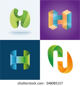 Logo idea of letter H set