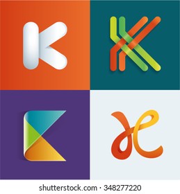 Logo idea of letter k set