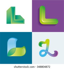 Logo idea of letter L set