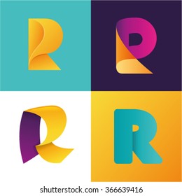 Logo idea of letter R set