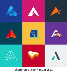 Logo idea of letter A set