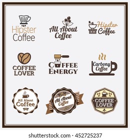 Logo ideas, Label, set for restaurant menu design, identity, business. vector
