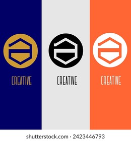 Logo de una plantilla de vectores de iconos creativos coloridos abstractos de identidad