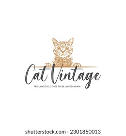 The logo illustrates a cat. It is suitable for use as a t-shirt for the cat lover community.