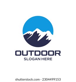 The logo illustrates mountains. It is suitable for outdoor brand logos
