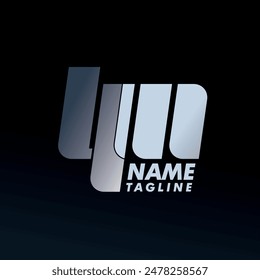 The logo illustration with the 4M symbol, a combination of numbers and letters, gives the impression of an elegant modern building. This logo is suitable for businesses in the property sector and also