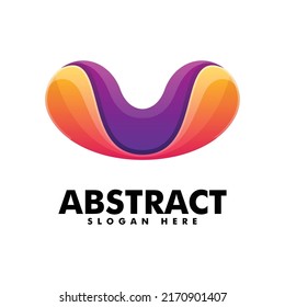Logo Illustration Abstract Gradient Colorful Style.