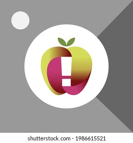 The logo is an illustration of an apple in the middle forming the sign commander. Three-dimensional