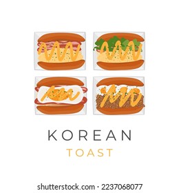 Logo Illustration of Assorted Korean Toast