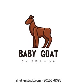 Logo Illustration Baby Goat Simple