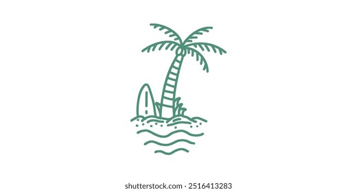 logo illustration beach summer vibes 