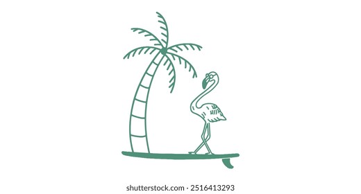 logo illustration beach summer vibes 