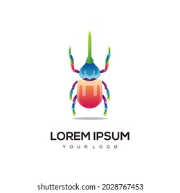 Logo illustration Beetle Gradient colorful Style