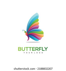 Logo Illustration Butterfly gradient colorful style