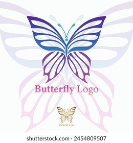 Logo Illustration Butterfly Gradient Colorful Style