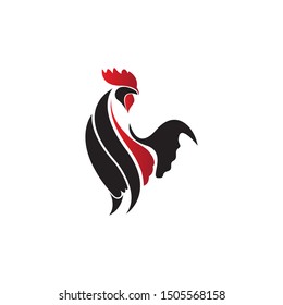logo illustration chicken farm vector