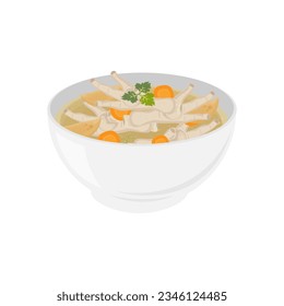 Logo Illustration of Chicken Feet Soup in a Bowl