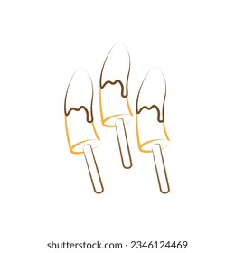 Logo Illustration Chocolate Banana Ice or Es Kul kul