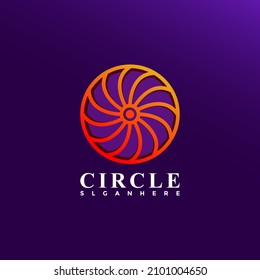 logo illustration circle gradient colorful