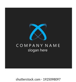 logo illustration circle ring element with dark background design vector