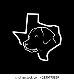 a logo illustration of a combination of texas and dogs