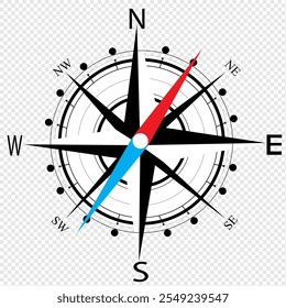 Logo illustration. Compass icon isolated on background. Modern flat compass pictogram, business, marketing, internet concept. Trendy simple vector symbol for website design or button to mobile app.