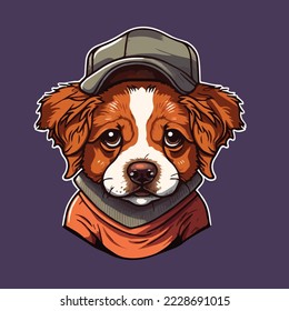 Logo Illustration Cool Dog Mascot Cartoon Style