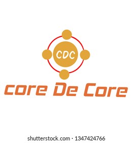 logo illustration Core De Core, This logo is inspired by molecular images, and I apply it to this logo, for colors to be changed according to taste, but not a color problem that I will discuss early, 