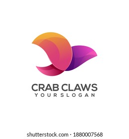 Logo illustration crab laws colorful gradient