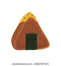 Logo Illustration croissant onigiri with mentai sauce