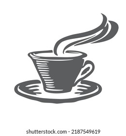 Logo-Illustration einer Tasse Kaffee 