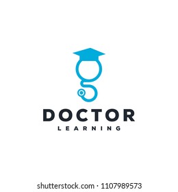 Logo illustration for doctor learning education logo design graphic