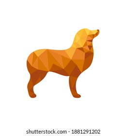 Logo Illustration of Dog Origami Vector Design