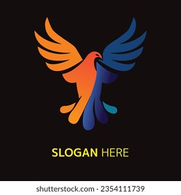 
logo illustration of an eagle spreading its wings