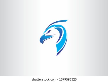 logo with an illustration of an eagle's head design concept