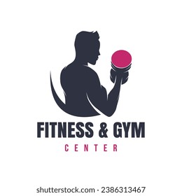 Logo Illustration of Fitness and Gym Center.