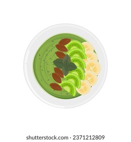 Logo Illustration of a Fresh and Healthy Green Smoothie