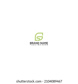 Logo illustration GLS. letter GLS. logo G. Minimalist - simple - green - nature. for company business